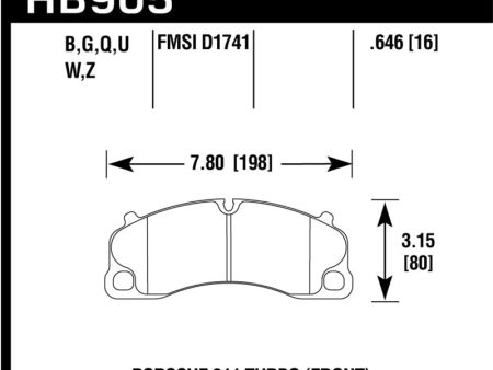 Hawk 18 Porsche 911 HPS 5.0 Front Brake Pads Supply