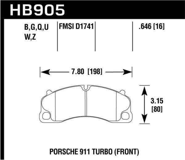 Hawk 14-18 Porsche 911 HP Plus Street Front Brake Pads Fashion