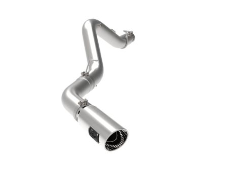 aFe Large Bore-HD 5 IN 409 SS DPF-Back Exhaust System w Polished Tip 20-23 GM Truck V8-6.6L Discount