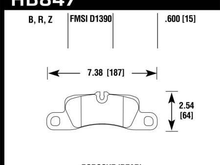 Hawk 11-18 Porsche Cayenne Performance Ceramic Rear Brake Pads Hot on Sale