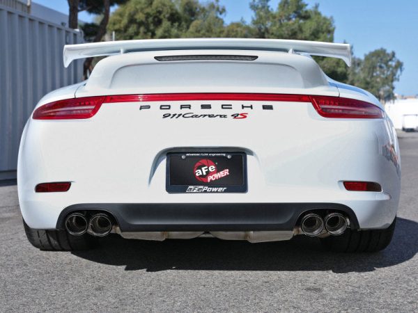 aFe MACHForce XP 12-16 Porsche 911 Carrera H6-3.8L SS-304 Cat-Back Exhaust w Carbon Fiber Tips Sale