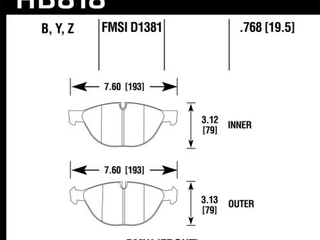 Hawk 11-17 BMW X5 xDrive   08-17 BMW X6 xDrive LTS Street Front Brake Pads Online