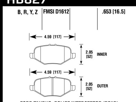 Hawk 13-16 Ford Taurus SHO Performance Ceramic Street Rear Brake Pads For Cheap