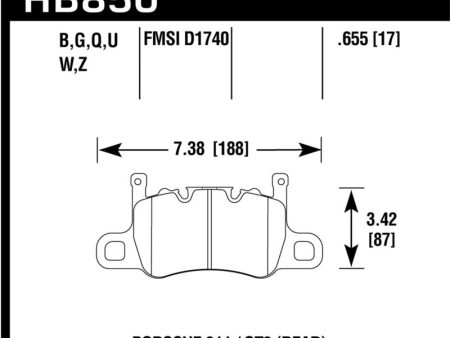 Hawk Audi 14-19 Porsche 911   2016 Cayman   17-19 Panamera PC Rear Brake Pads w  Carbon Ceramics For Sale