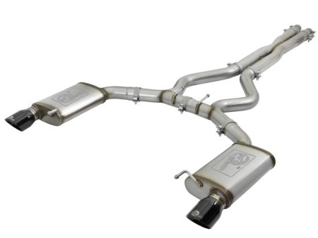 aFe MACHForce XP 3in 304 SS Cat-Back Exhausts w  Black Tips 15-17 Ford Mustang GT V8-5.0L V6-3.7L Online Hot Sale