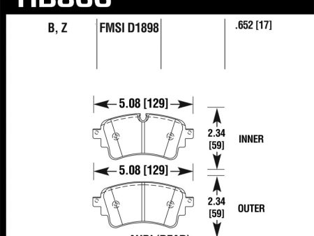 Hawk 18-19 Audi S5 HPS 5.0 Rear Brake Pads Online Sale