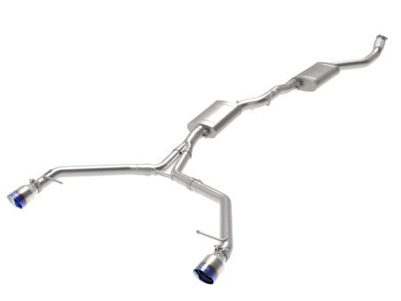 afe MACH Force-Xp 13-16 Audi Allroad L4 SS Cat-Back Exhaust w  Blue Flame Tips For Sale