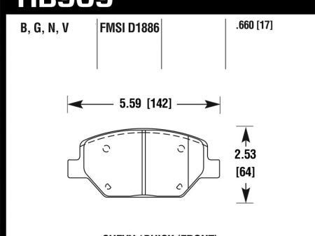 Hawk 16-18 Chevrolet Camaro LTS Street Front Brake Pads Online now