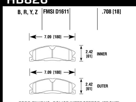 Hawk 13-16 Ford Taurus SHO   13-16 Lincoln MKS Performance Ceramic Street Front Brake Pads Sale