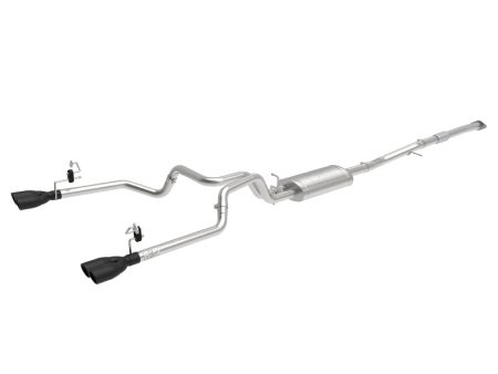 aFe Vulcan Series 3-2.5in 304SS Exhaust Cat-Back w Blk Tips 2019 GM Silverado Sierra 1500 L4-2.7L(t) Online now