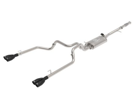 aFe Gemini XV 3in 304 SS Cat-Back Exhaust w  Cutout 19-21 GM Silverado Sierra 1500 V8- w  Black Tips Hot on Sale