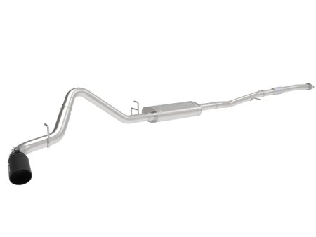 AFE Apollo GT Series 19-20 GM 1500 2.7L (T) 409 SS CB Exhaust System w Black Tip For Sale