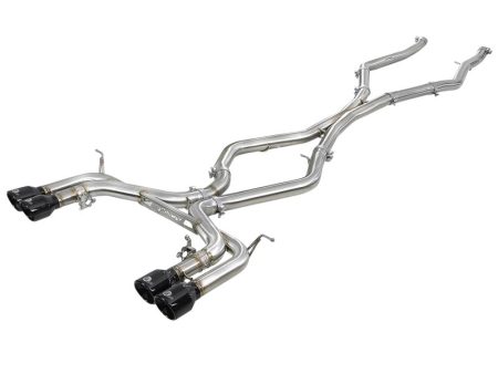 aFe MACH Force-Xp 3.5in. 304 SS C B Exhaust w o Muffler 15-18 BMW X5 M V8-4.4L (tt) - Black Tip Online Hot Sale