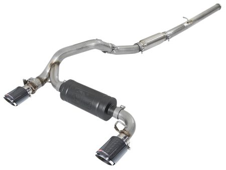 aFe Takeda 3in 304 SS Cat-Back Exhaust System w  Carbon Fiber Tips 16-18 Ford Focus RS I4-2.3L (t) Sale