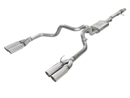 aFe Vulcan Series 4-3in 304SS Exhaust Cat-Back w  Pol Tips 2019 GM Silverado Sierra 1500 V8-6.2L Hot on Sale