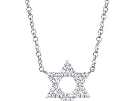 0.11CT DIAMOND STAR OF DAVID NECKLACE SC55005241 Discount