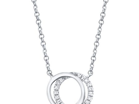 0.07CT DIAMOND LOVE KNOT CIRCLE NECKLACE Supply