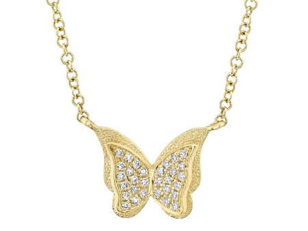 0.06CT DIAMOND BUTTERFLY NECKLACE Online Hot Sale